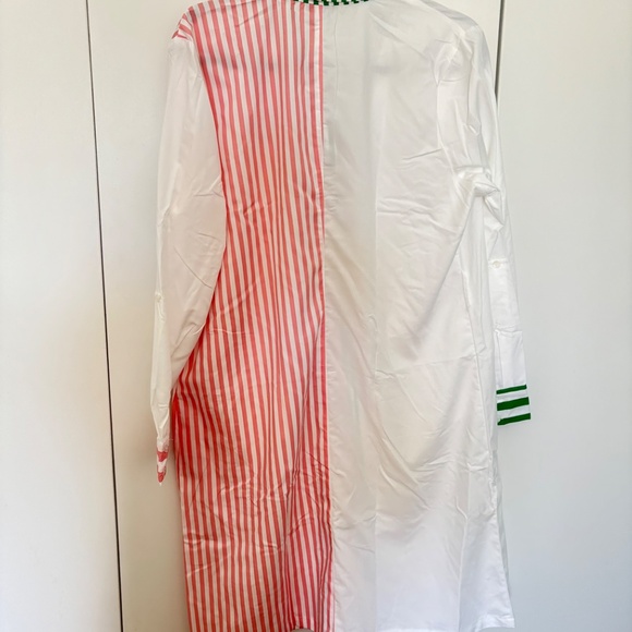 Ivy Store House AKA Contrast Stripe Ivy Poplin Shirt Dress - size L - Picture 3 of 6
